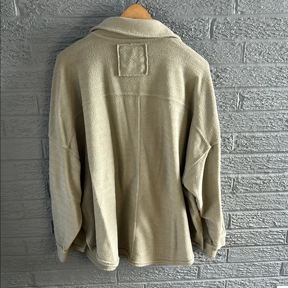 American Eagle Green Textured Pullover Sweatshirt - Picture 5 of 6